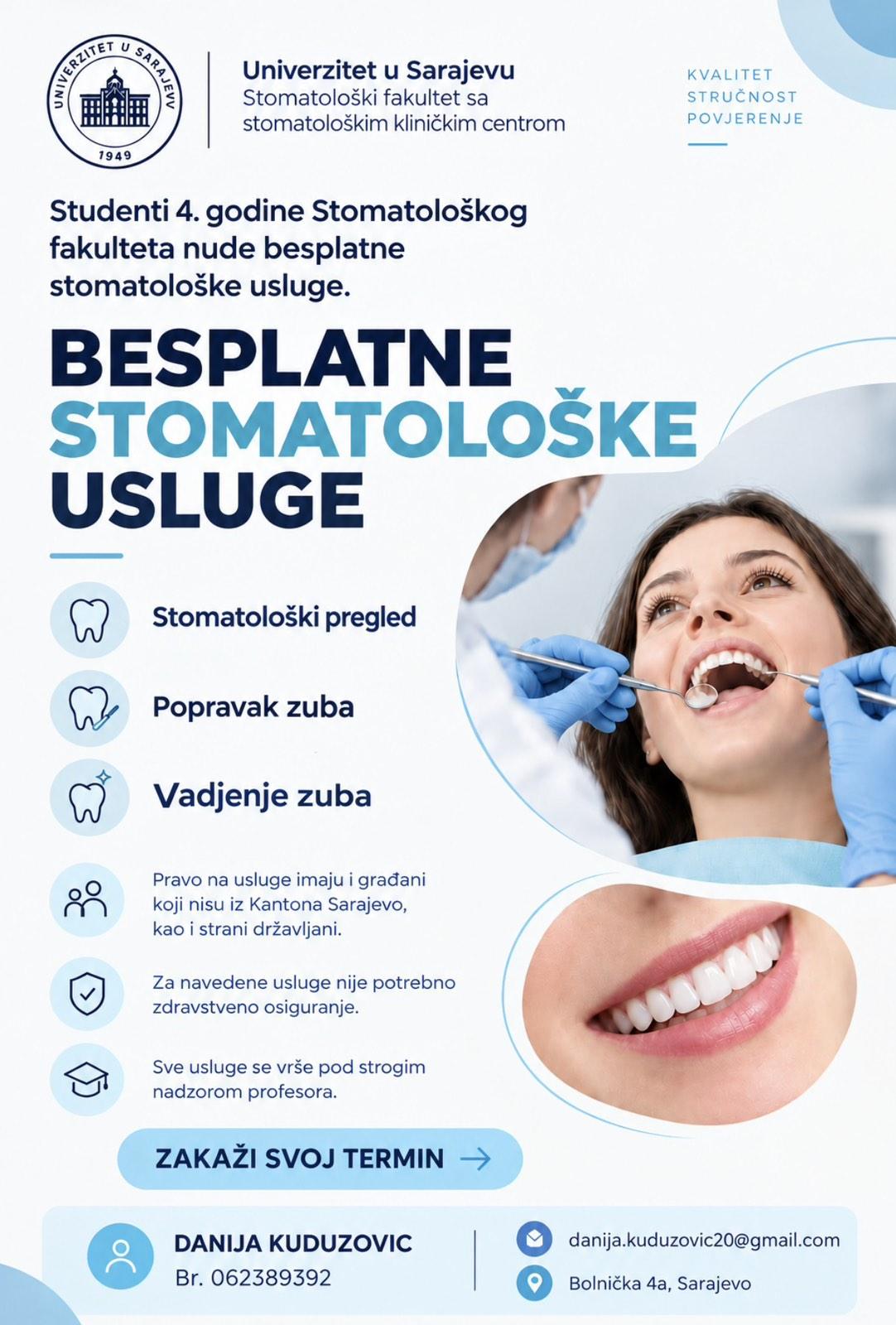 Nudim besplatne stomatoloske usluge